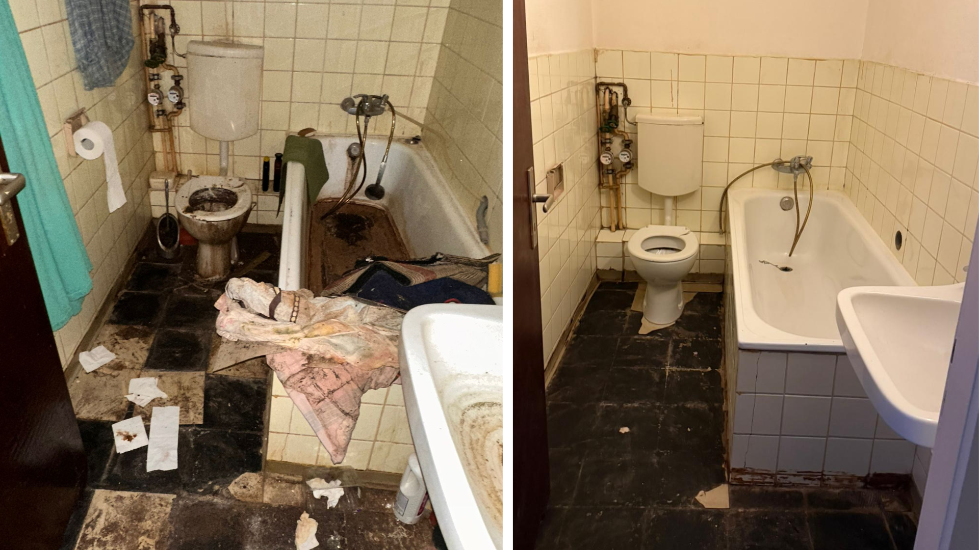 Tatortreinigung GRH Hamburg vorher nachher